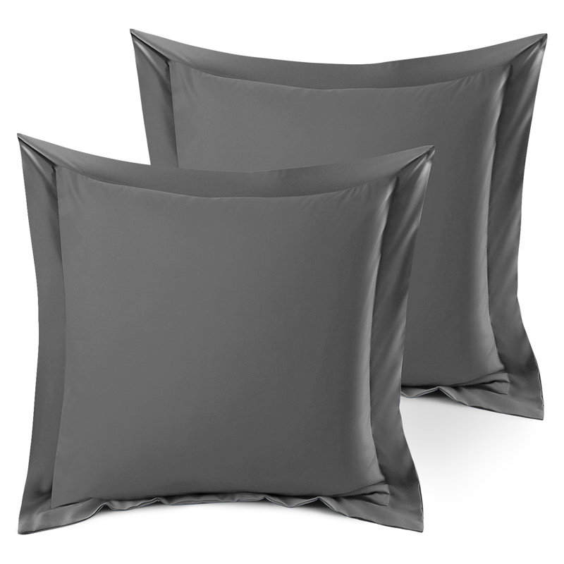 Taie décorative 100% polyester , 18 po x 18 po, Gris charbon