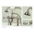 Kingston Brass Heirloom Three-Handle 2-Hole Deck Mount Clawfoot Tub Faucet with Hand Shower-28237310