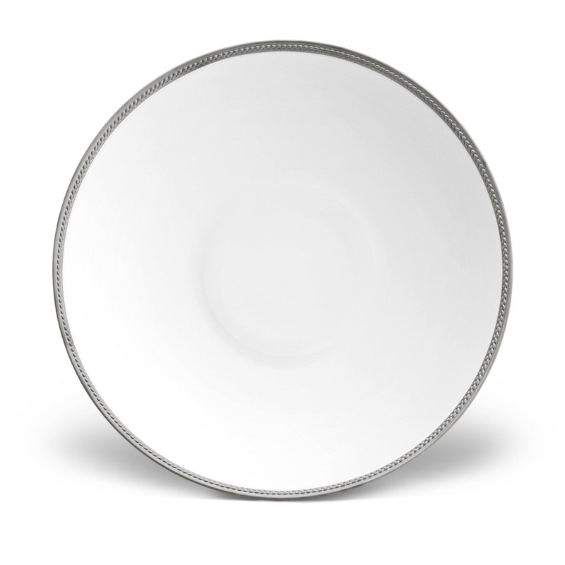 Soie Tressée Coupe Bowl, White/Platinum