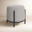 Tabouret rond Formentera jaune bouclé-1467954794