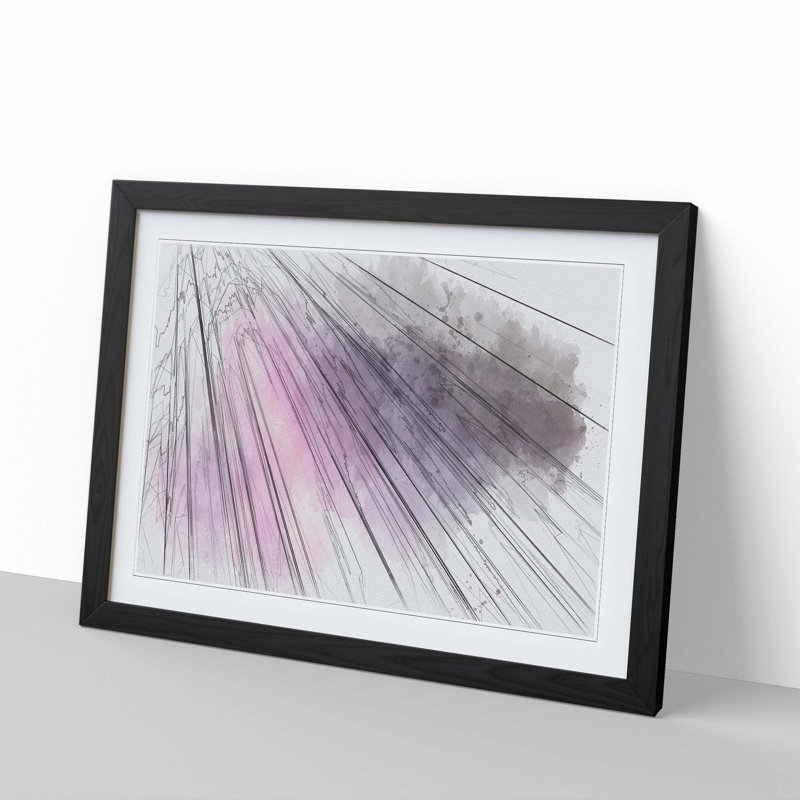 Movement in Abstract - Framed Print, 48cm H x 65cm W x 2cm D, Black Framed
