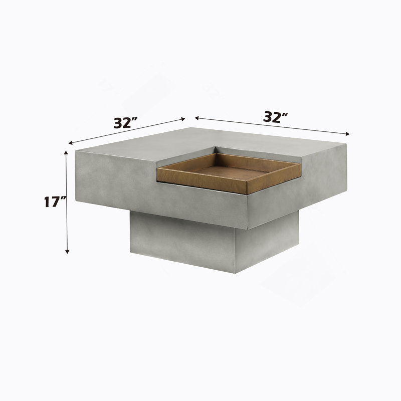 Table basse ACME Kailano, finition gris patiné LV01928