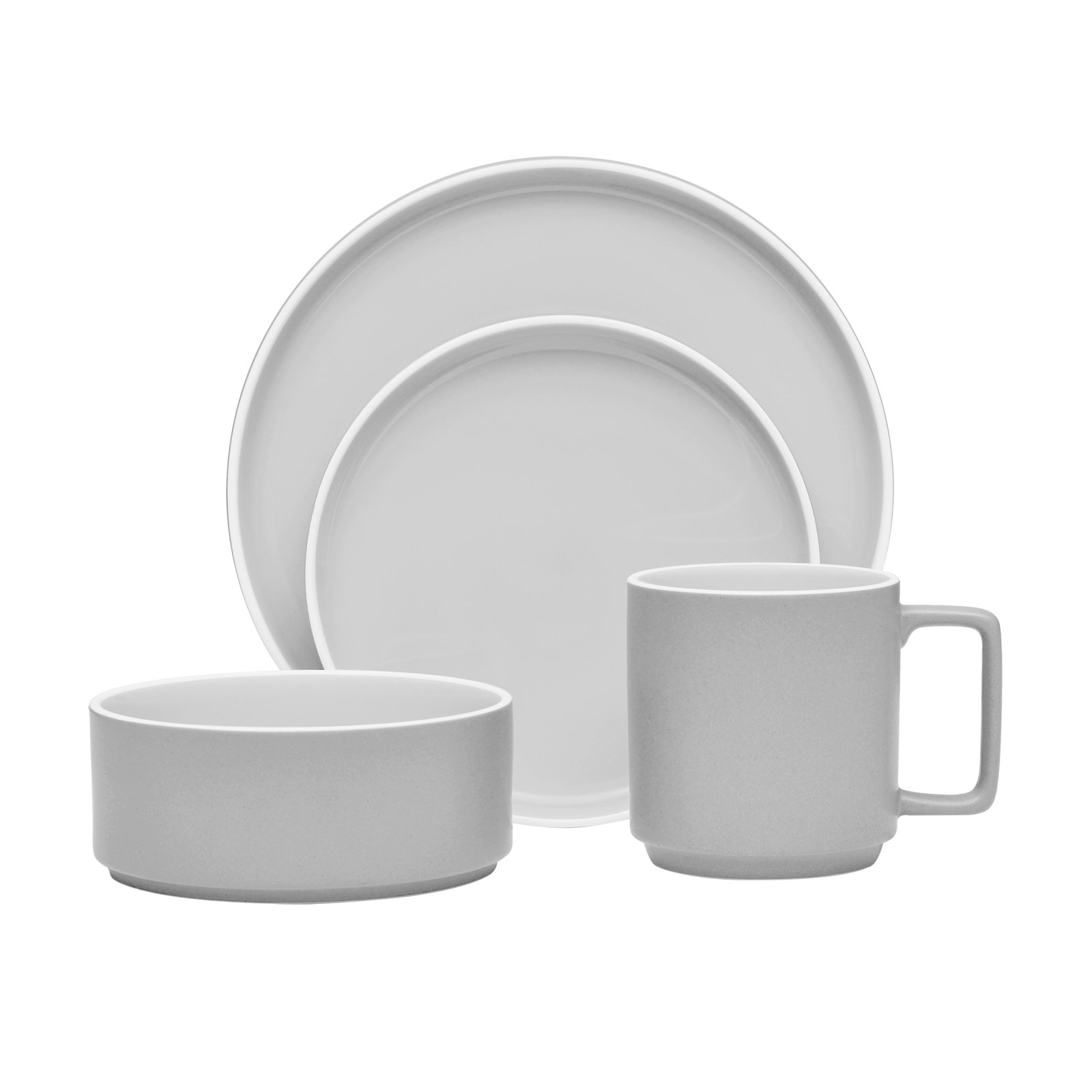 Noritake ColorTrio Stax 4-Piece Place Setting, Service for 1, Slate