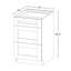Armoire de base Kindwood Eco Shaker, 3 tiroirs, prête à assembler-123468917