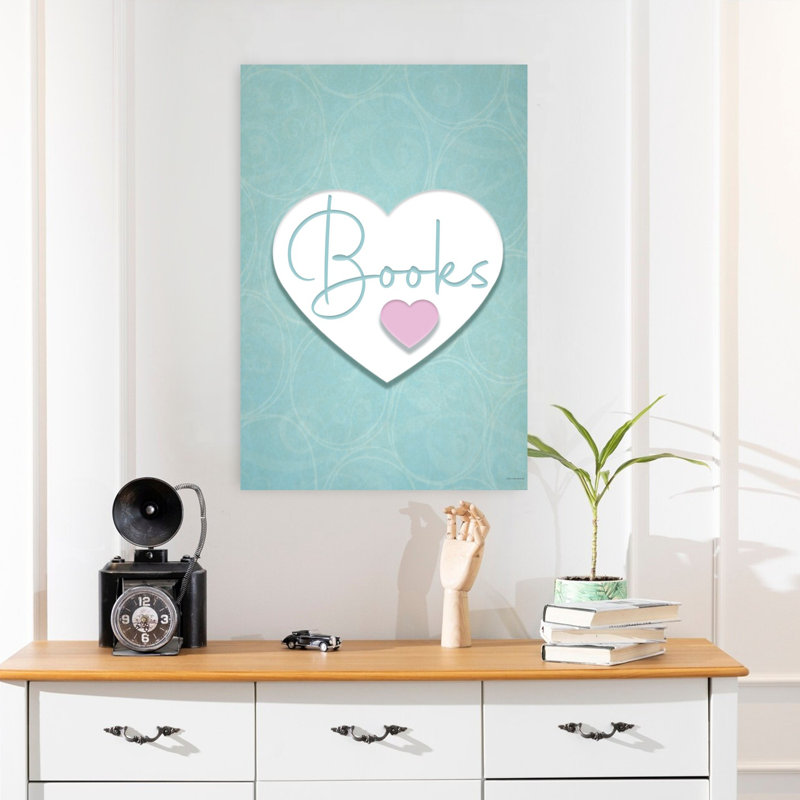 «I Love», art abstrait lavande contemporain, H 24 po x l 16 po