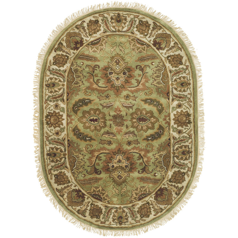 Alger Hand Tufted Wool Oriental Rug, Oval 7'6" x 9'6"
