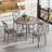 Kasandra 4 - Person Four Leg Dining Set, 5 Piece Dining Table Set for 4, Round Kitchen Table and 4 Metal Dining Chairs with Faux Leather Seats, Small Space Table Set for Kitchen, Dining Room, Breakfast Nook, Apartment-1239126593
