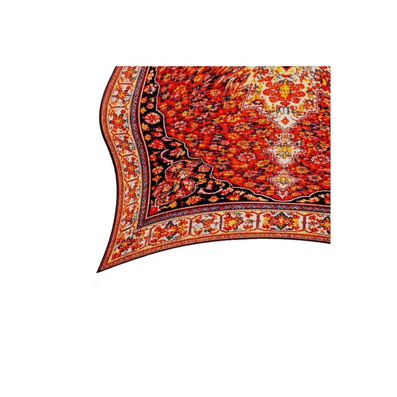 Tapis rose tissé à envers lavable traditionnel Mosso, 2'4" x 3'11"