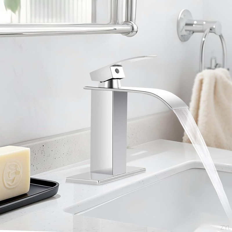 Single Handle Bathroom Faucet Lavatory Faucet Stainless Steel Single Hole-TP, Chrome