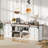 70" Farmhouse TV Stand for TVs up to 80", Entertainment Center with Barn Doors, Power Outlets & Shelves-1173180288