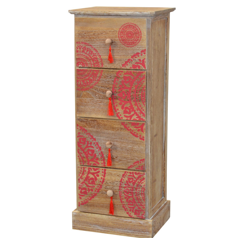Tobler 30cm W 4 - Drawer Chest of Drawers, Ecru