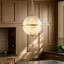 Luminaire suspendu pour îlot de cuisine 1 lumière en verre