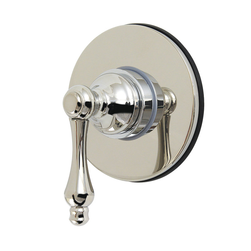 Kingston Brass Restoration Single-Handle Wall Mount Six-Way Diverter Valve with Trim Kit, Polished Nickel