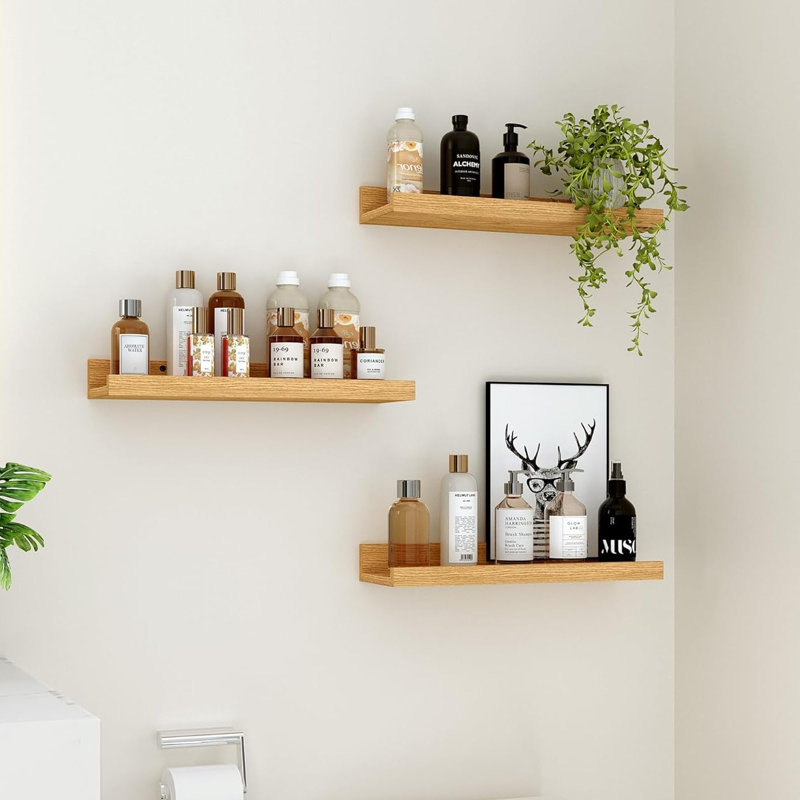 2 Piece Wood Floating Shelf