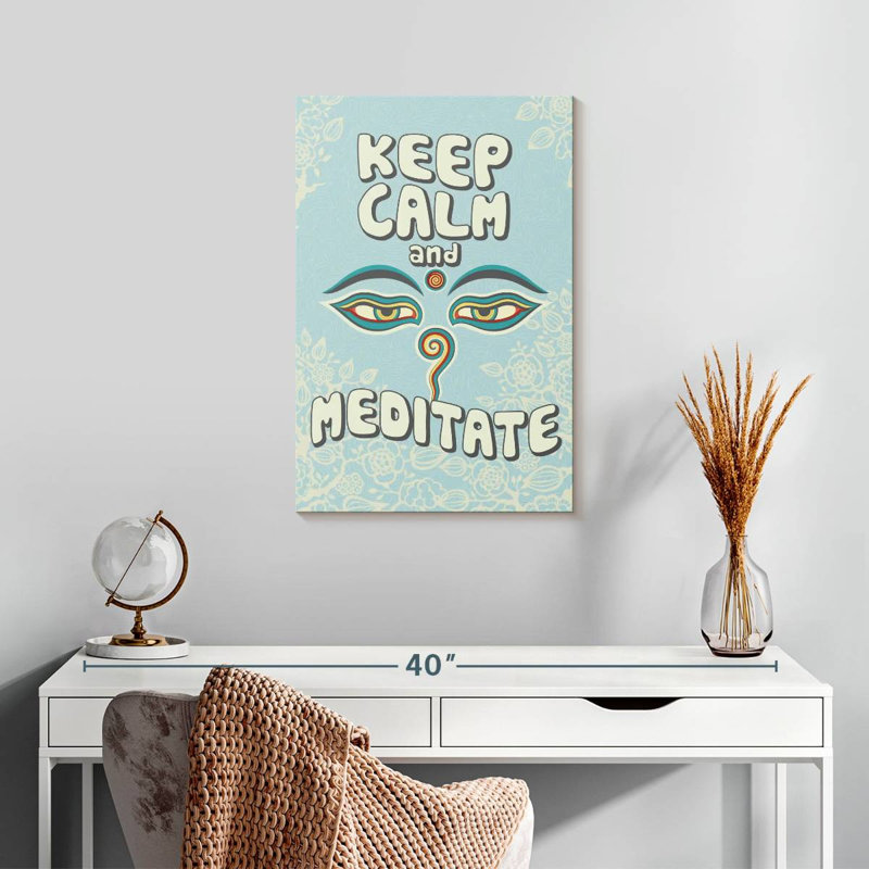 Tergel Keep Calm Meditate, 24" H x 16" W