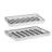 Set Of 2 Serving Trays, Black And White Checkered And Chevron Pattern