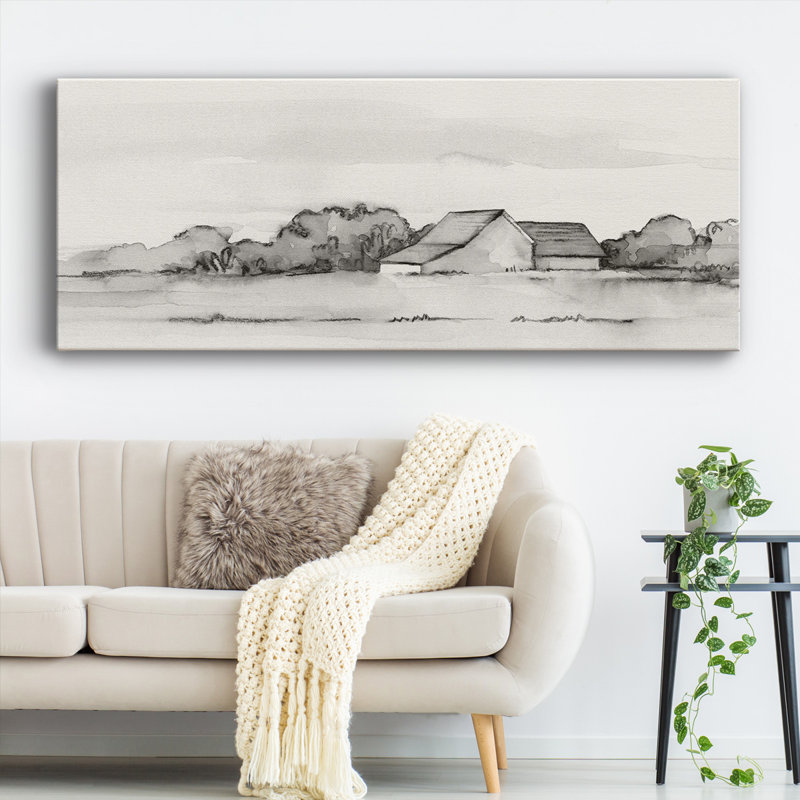 Wyeth Barn Ii sur impression sur toile, H 12 po x l 30 po x P 1,5 po
