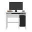 Bureau moderne avec tablettes de rangement Greenfields - Finition bois manufacturé blanc