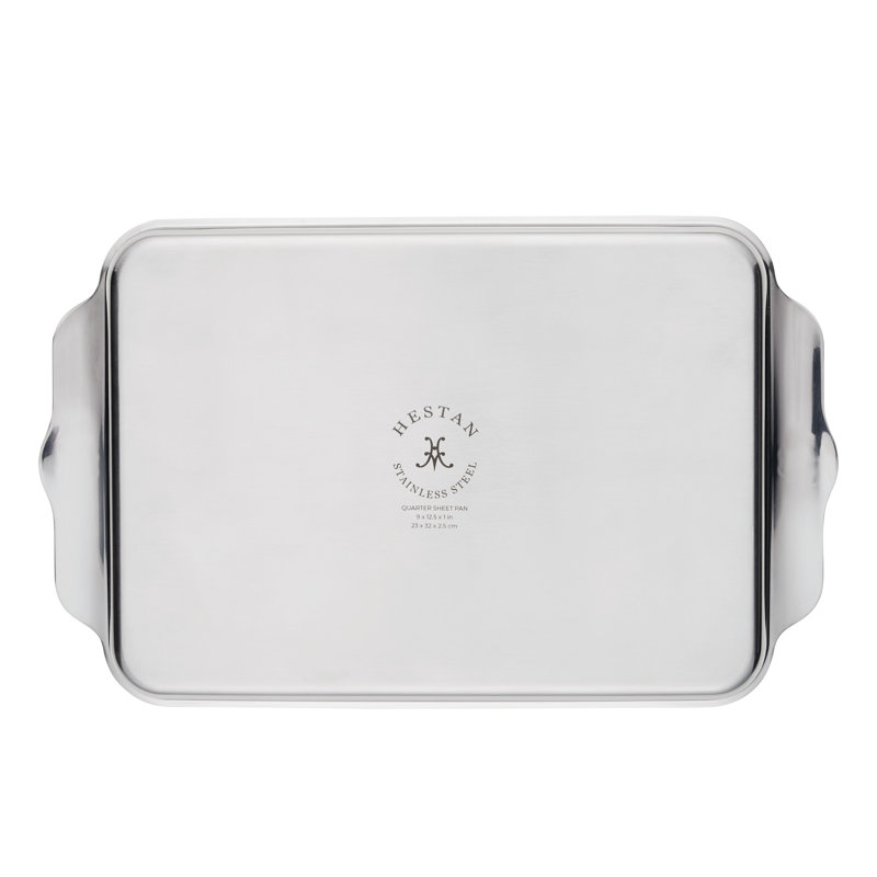Stainless Steel and Aluminum Quarter Sheet Pan, 9" x 12"