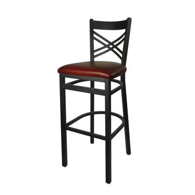 Akrin Upholstered Counter Stool with Metal Frame