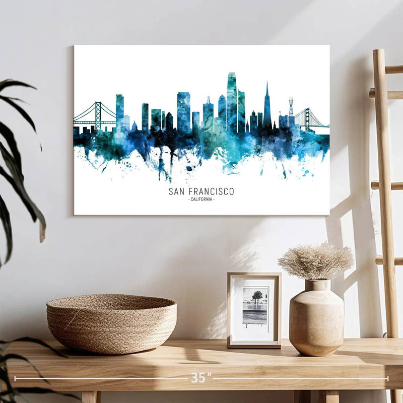 Sireci San Francisco California Skyline III, 16" H x 24" W