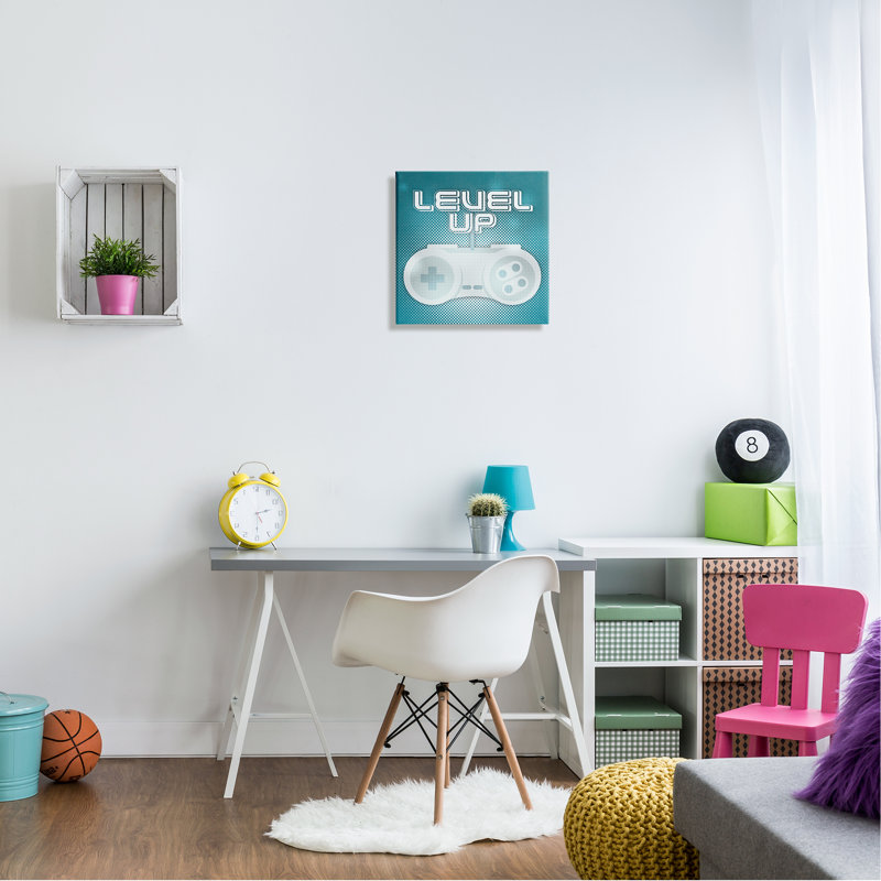 Art mural personnalisé niveau Up Gaming cmw-082, H 17 po x l 17 po, Toile tendue, Oui