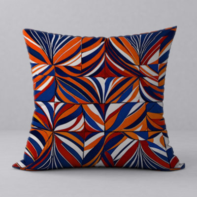 Abstract Reversible Throw Pillow