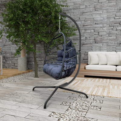 Chaise longue suspendue avec support Kayla