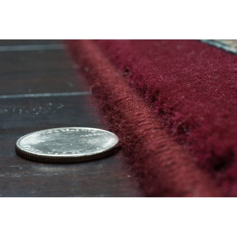 Tapis oriental rouge Attell, Ovale 5 pi 3 po x 7 pi 7 po