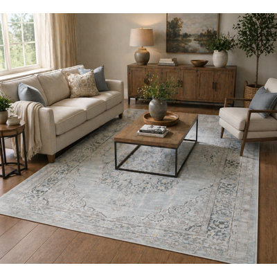 Botwith Vintage Medallion Performance Indoor Area Rug