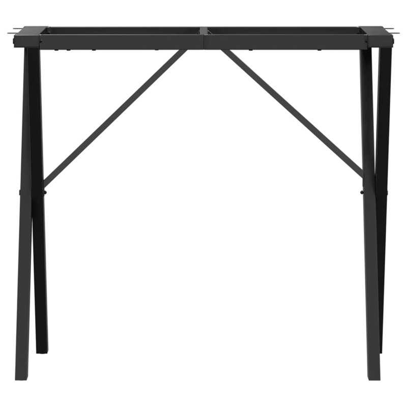 Ronks Dining Table Legs X-Frame Steel, 73cm H x 80cm W x 40cm D