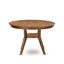 L'ensemble de table de cuisine 7 pièces se compose d'une table de petit-déjeuner sur piédestal et de 6 chaises rembourrées en lin brun clair avec dossier rembourré - noyer antique-589734773-584558655
