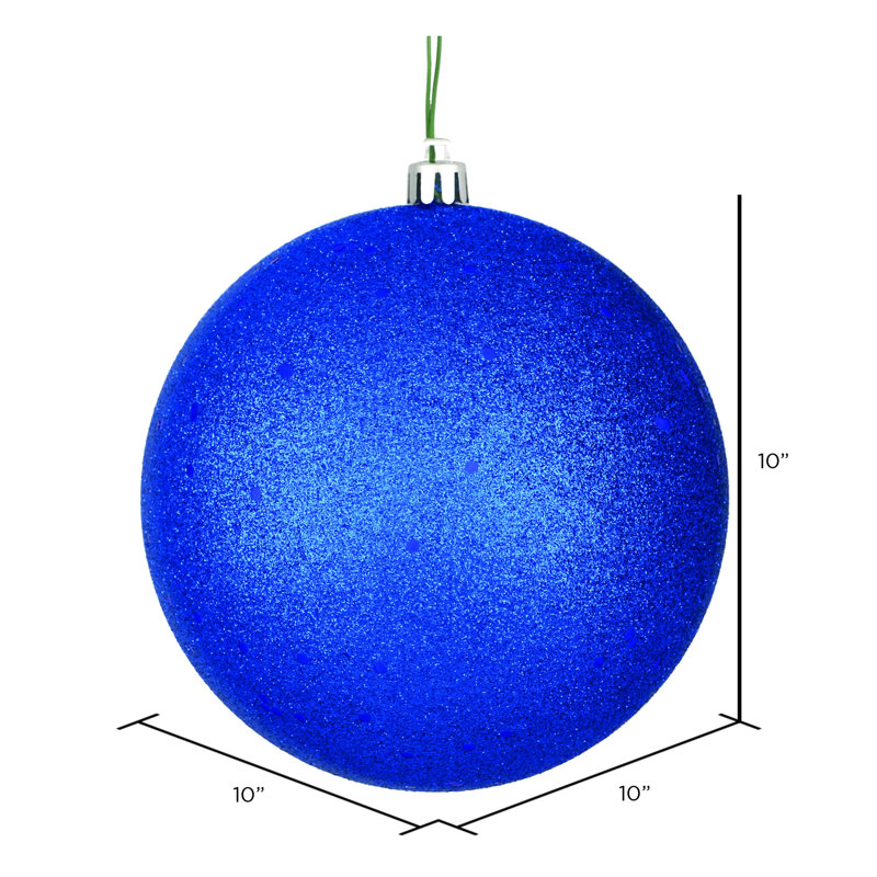 Décoration de boule décorative des Fêtes, H 12 po x l 12 po x P 12 po, Paillettes bleu minuit
