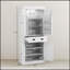 Armoire de cuisine 71 po avec capteur de mouvement, armoire de rangement haute avec 6 portes, un tiroir et 4 tablettes réglables, pour le salon, la salle à manger, blanc