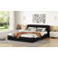 Grand lit plateforme tapissier - Aucun sommier requis, fabrication robuste-214736496