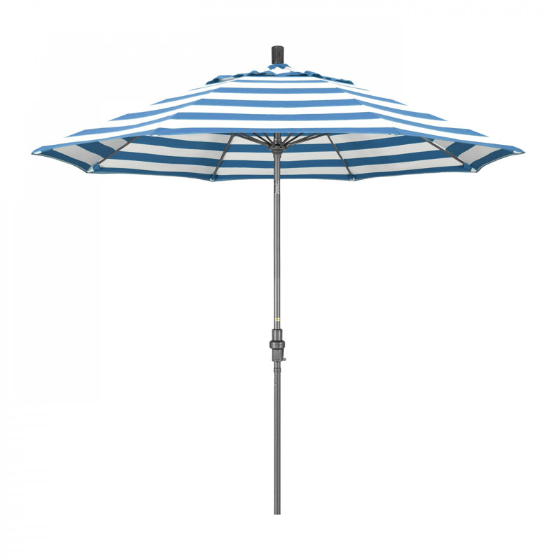 Parasol de marché 7,5 pi Brent, Sunbrella® régate Cabana, Argent argent