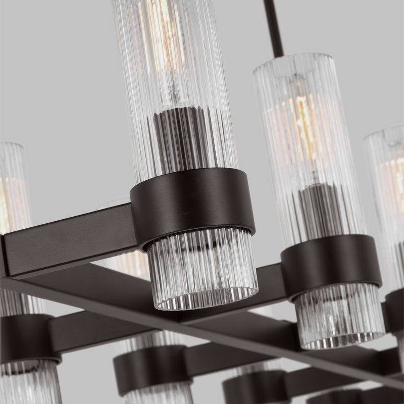 Geneva 10 - Light Chandelier, Aged Iron