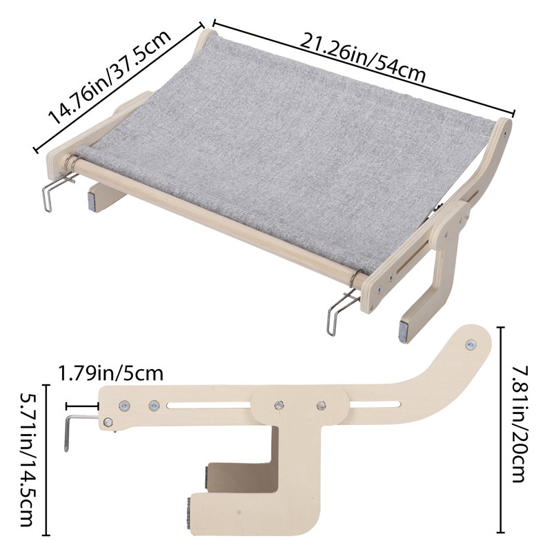 Cat Window Perch For Indoor Cats, Cat Bed Window With Cushion, Cat Hammock For Windowsill Cat Shelf Adjustable Cat Seat For Bedside And Cabinet