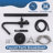 Freestanding Tub Filler With Hand Shower, 360° Swivel Spout, Thermostatic Valve, 316 Stainless Steel, Cupc Certified, Matte Black-122516692