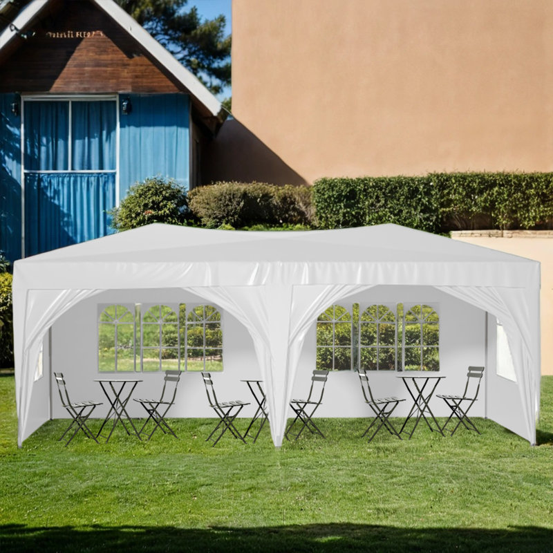 235.12'' W x 118.12'' D Steel Canopy, Blanc