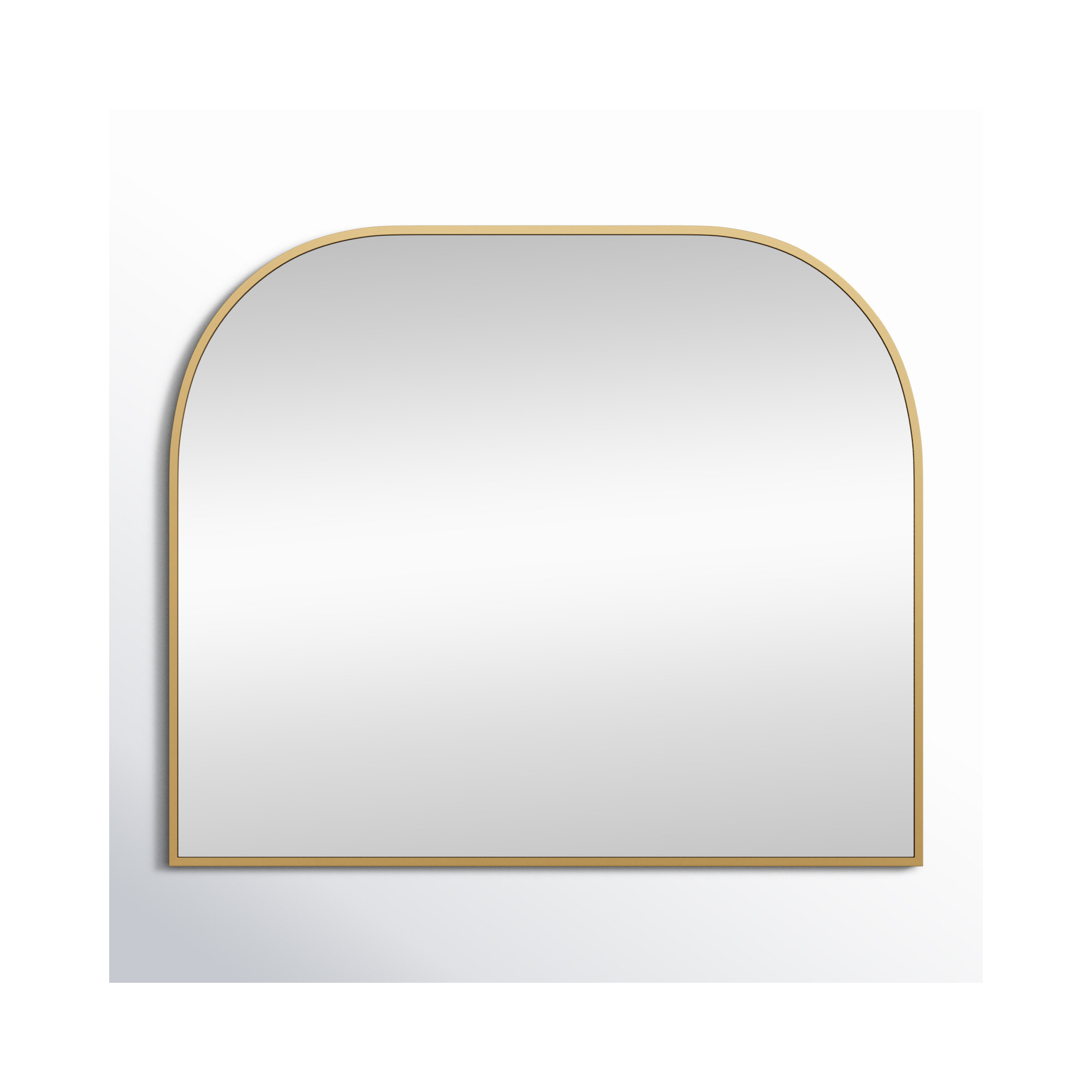 Sabine Metal Wide Arch Wall Mirror, Brass, 34" x 40"