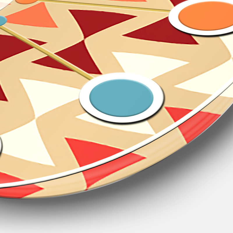Triangulaire rétro Design - horloge murale moderne Mid-Century, Moyenne