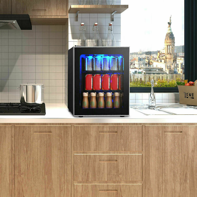 Forclover 1,6 pi³ Réfrigérateur de comptoir avec porte vitrée