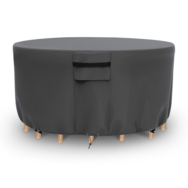 Housse de table ronde imperméable et résistante pour l'extérieur