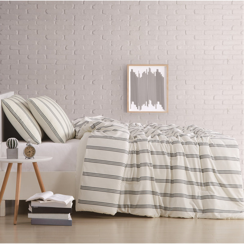 King Size Multicolor Cotton Stripe Duvet Cover Set