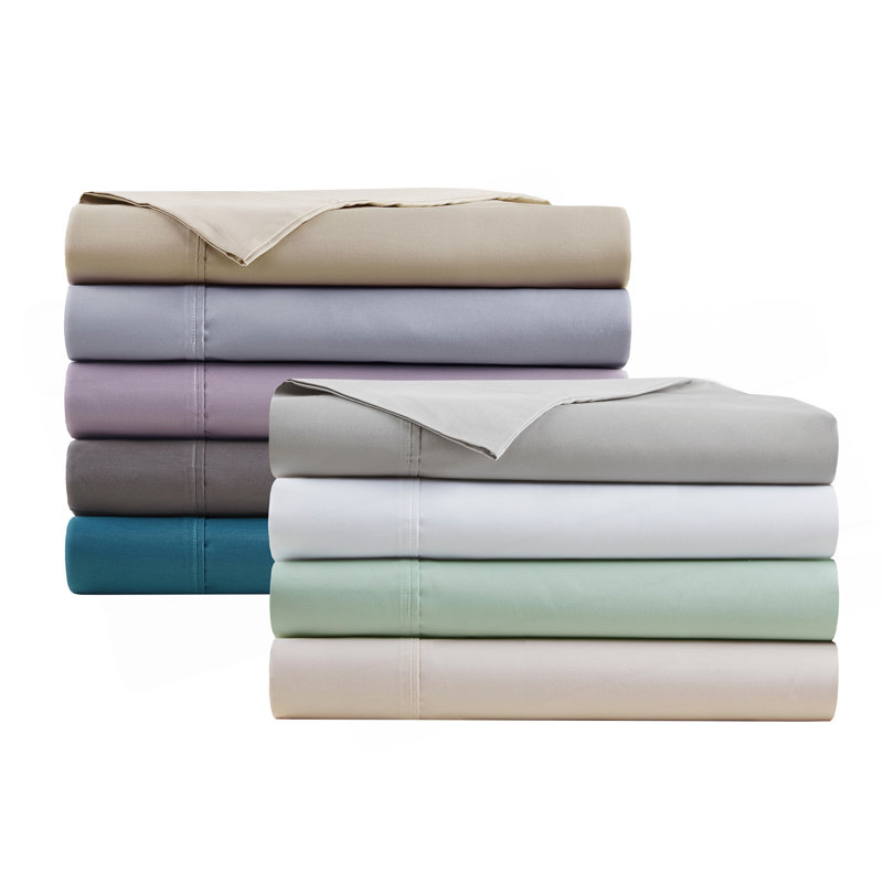 Ensemble de draps 4 pièces 4 pièces, Queen Sheet Set with 2 Pillowcases, Gris