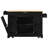 Fluted Kitchen Island with Trash Can Storage Cabinet, Power Outlet, Internal Storage Rack, Rolling Kitchen Islands on 5 Wheels with 3 Drawer, 3 Open Side Racks for 10 Gallon Garbage Bin-1362318341