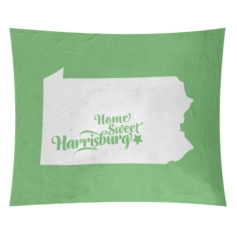 Tapisserie de Harrisburg, Pennsylvanie, H 27,5 po x l 37,5 po, Vert