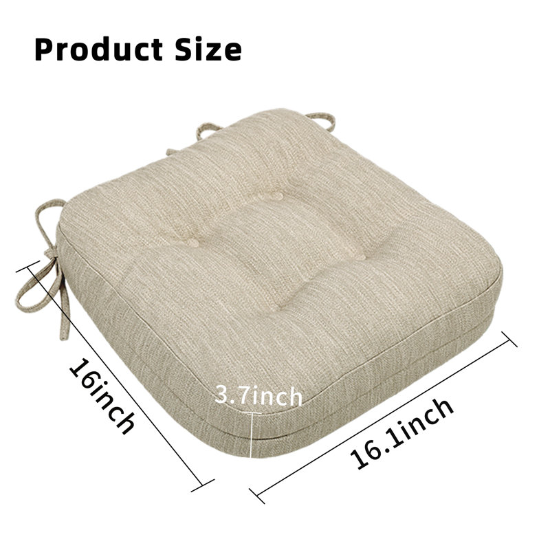 Coussin de chaise d'intérieur 3,7 po, Beige