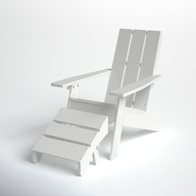 Byrnes Plastic Adirondack Chair with Ottoman by AllModern